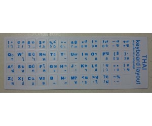 สติ๊กเกอร์คีย์บอร์ด ภาษาไทย (PVC)  สีขาว  Keyboard Sticker   